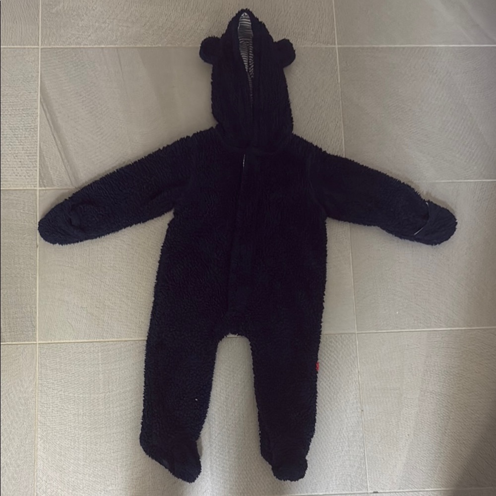 Magnetic Me Navy Fuzzy Bear Footie
